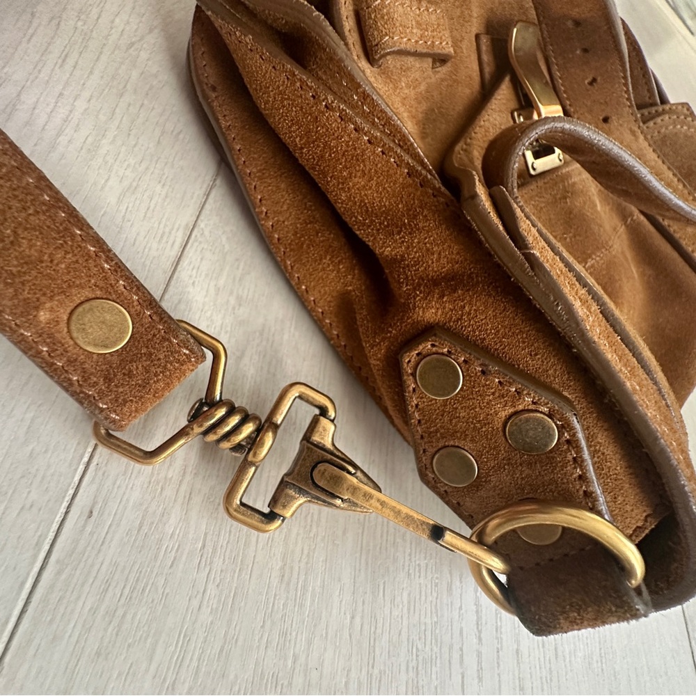 Proenza Schouler Mini Suede PS1 Crossbody Bag in Caramel - Picture 15 of 16